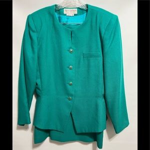 Vintage Cross Country Fashion made USA green plus sz 14 mint condition